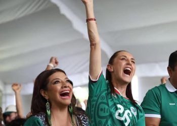 Sheinbaum festeja victoria de la selección mexicana