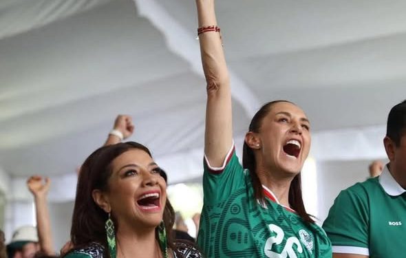Sheinbaum festeja victoria de la selección mexicana